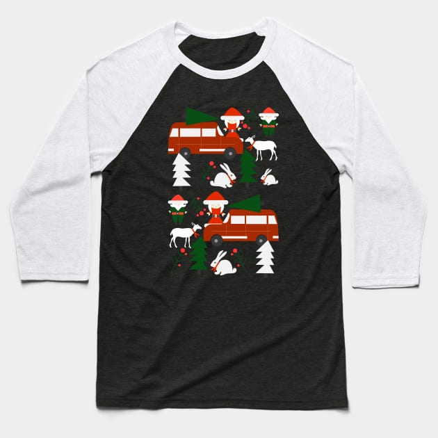 Christmas drive Baseball T-Shirt by CocoDes